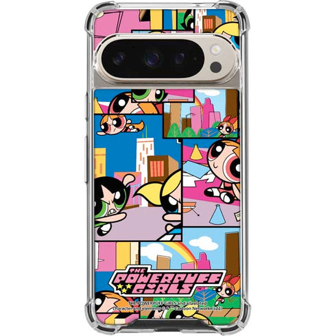Cartoon Network Powerpuff Girls Patches Pixel 9 Pro XL Clear Case